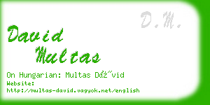 david multas business card